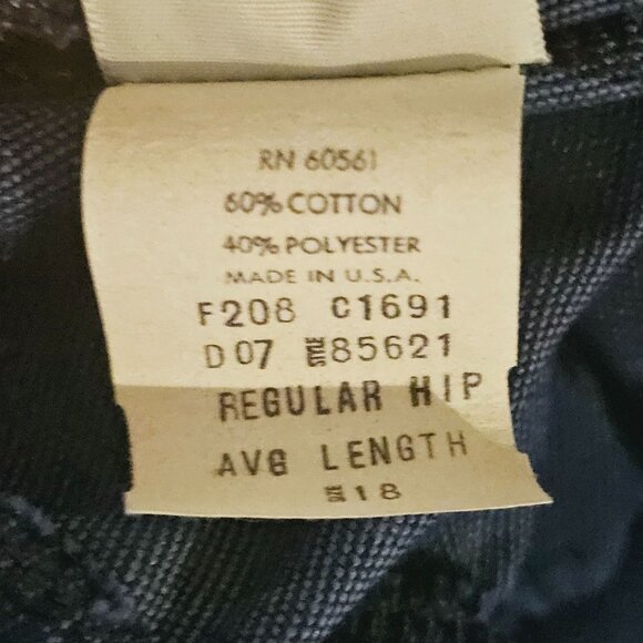 Vtg 70's Sears Polyester Navy Blue Pull-on Elastic Waist Trouser Pant, NWT 18A - Picture 8 of 8